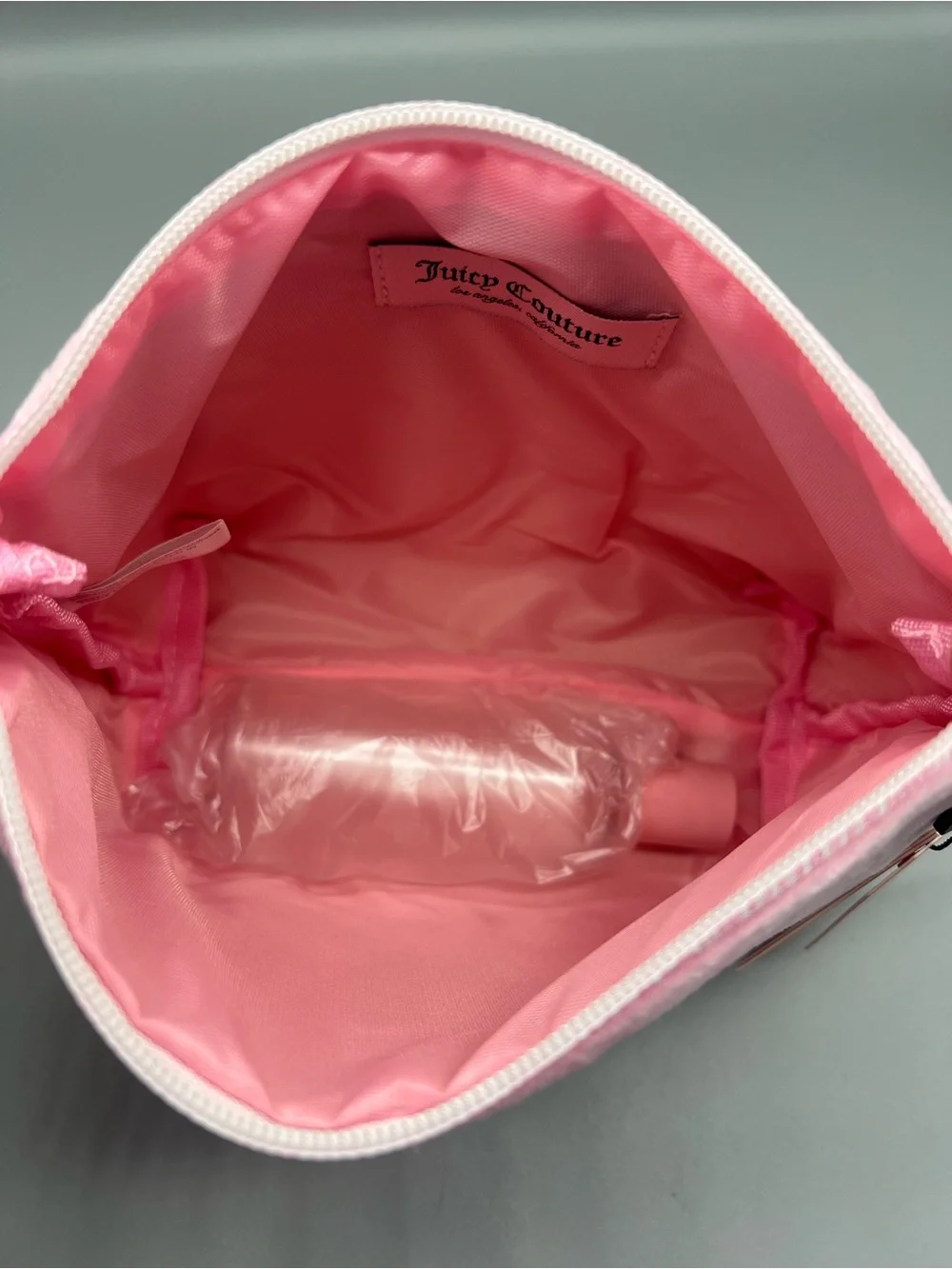Juicy couture pink velour cosmetics bag